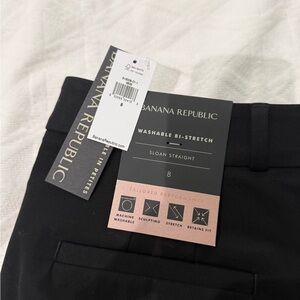 NWT Banana Republic Black Sloan Straight Pants